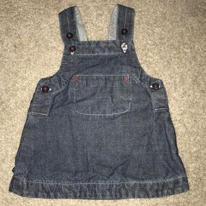 Baby gap denim dress overalls